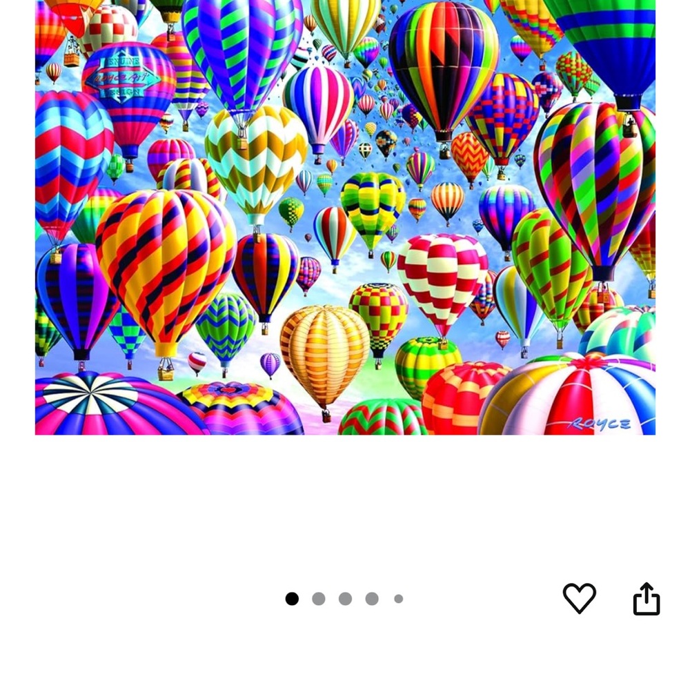 Buffalo Games - Sky Roads - 1000 piece puzzle Colorful Hot Air Balloon Art Print